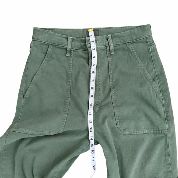 MOTHER The Wrapper Patch Springy Ankle Pants in Chalk Avocado - EUC, Size 31 - Picture 13 of 16